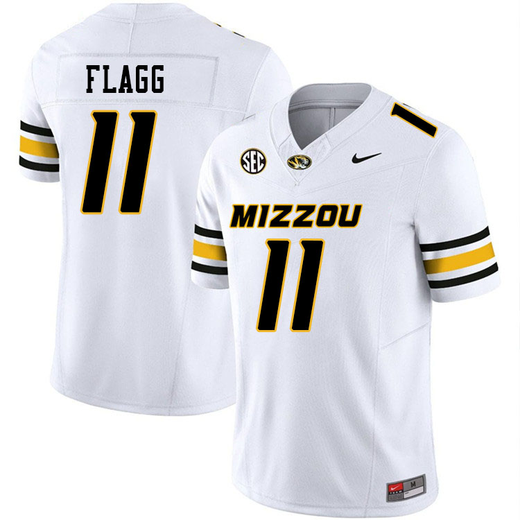 Men #11 Corey Flagg Missouri Tigers College Football Jerseys Stitched-White